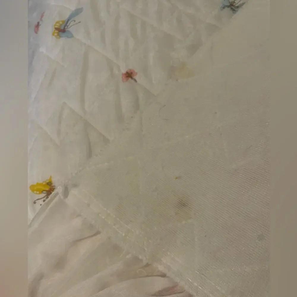 70s fairycore butterfly bedspread floral